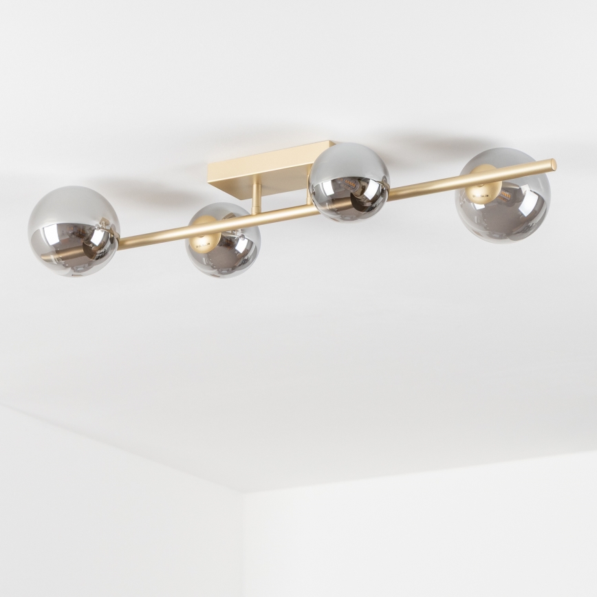 Brilagi - Kiinteä LED-kattokruunu MILLA 4xG9/3W/230V kulta/savuinen