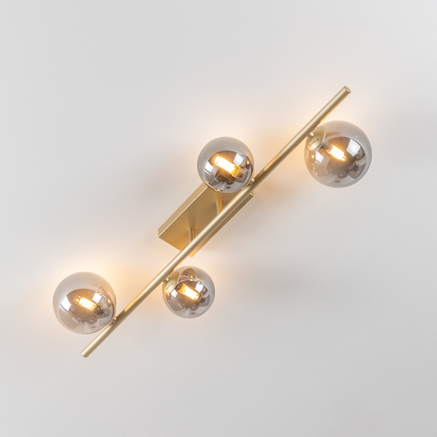 Brilagi - Kiinteä LED-kattokruunu MILLA 4xG9/3W/230V kulta/savuinen