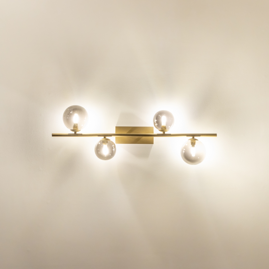 Brilagi - Kiinteä LED-kattokruunu MILLA 4xG9/3W/230V kulta/savuinen
