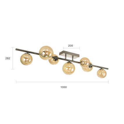 Brilagi - Kiinteä LED-kattokruunu MILLA 7xG9/3W/230V kiiltävä kromi/kulta