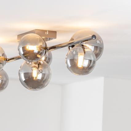Brilagi - Kiinteä LED-kattokruunu MILLA 7xG9/3W/230V kiiltävä kromi/savuinen