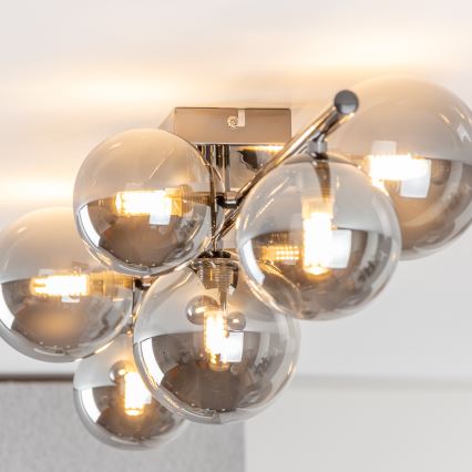 Brilagi - Kiinteä LED-kattokruunu MILLA 7xG9/3W/230V kiiltävä kromi/savuinen