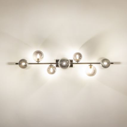 Brilagi - Kiinteä LED-kattokruunu MILLA 7xG9/3W/230V kiiltävä kromi/savuinen