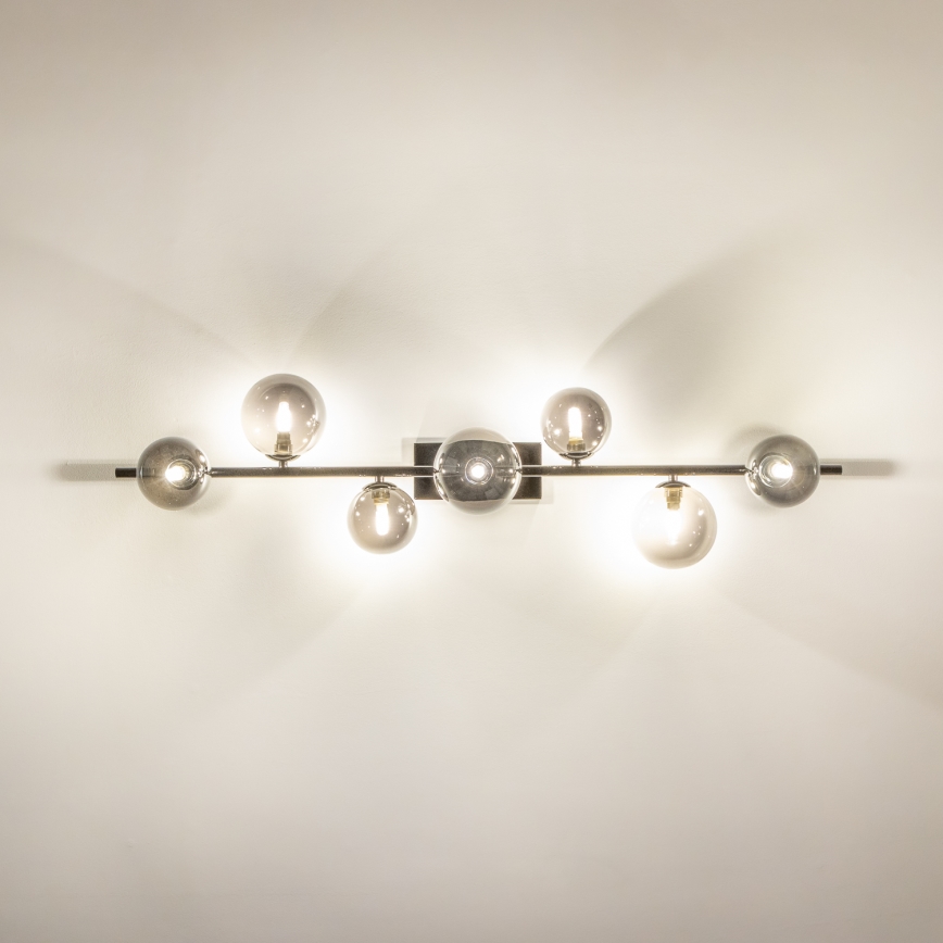Brilagi - Kiinteä LED-kattokruunu MILLA 7xG9/3W/230V kiiltävä kromi/savuinen