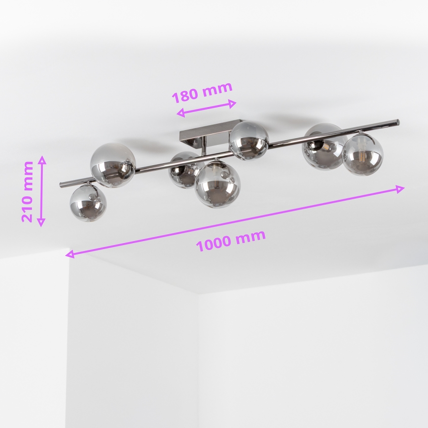 Brilagi - Kiinteä LED-kattokruunu MILLA 7xG9/3W/230V kiiltävä kromi/savuinen