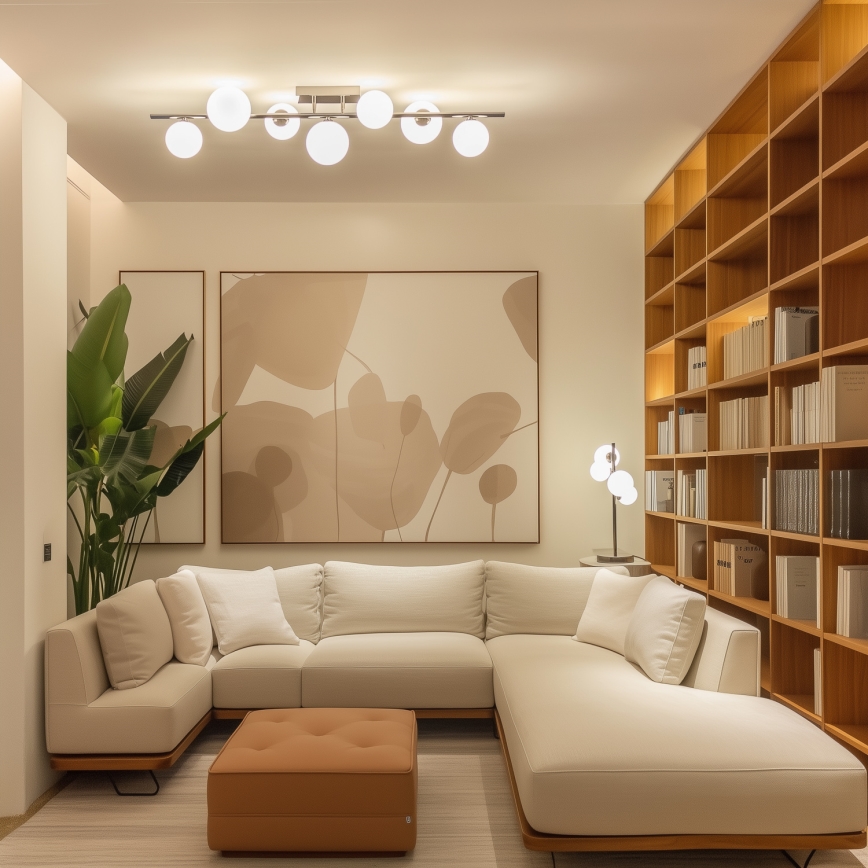 Brilagi - Kiinteä LED-kattokruunu MILLA 7xG9/3W/230V kiiltävä kromi/valkoinen