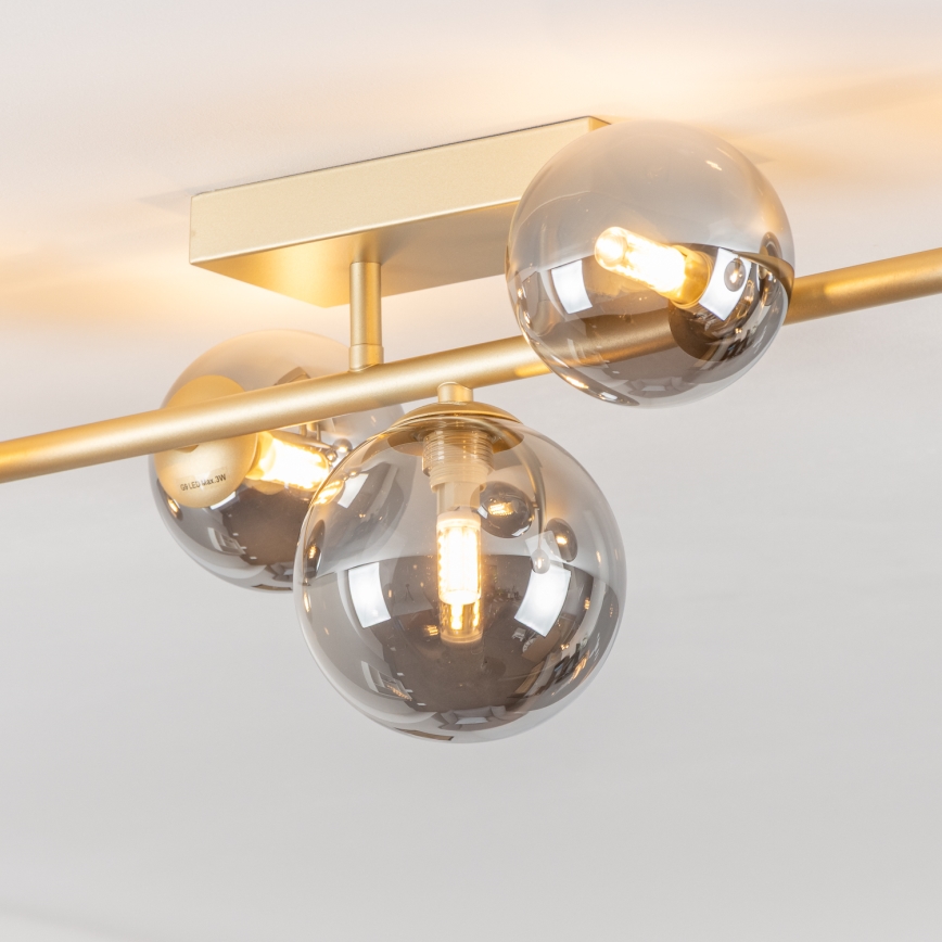 Brilagi - Kiinteä LED-kattokruunu MILLA 7xG9/3W/230V kulta/savuinen