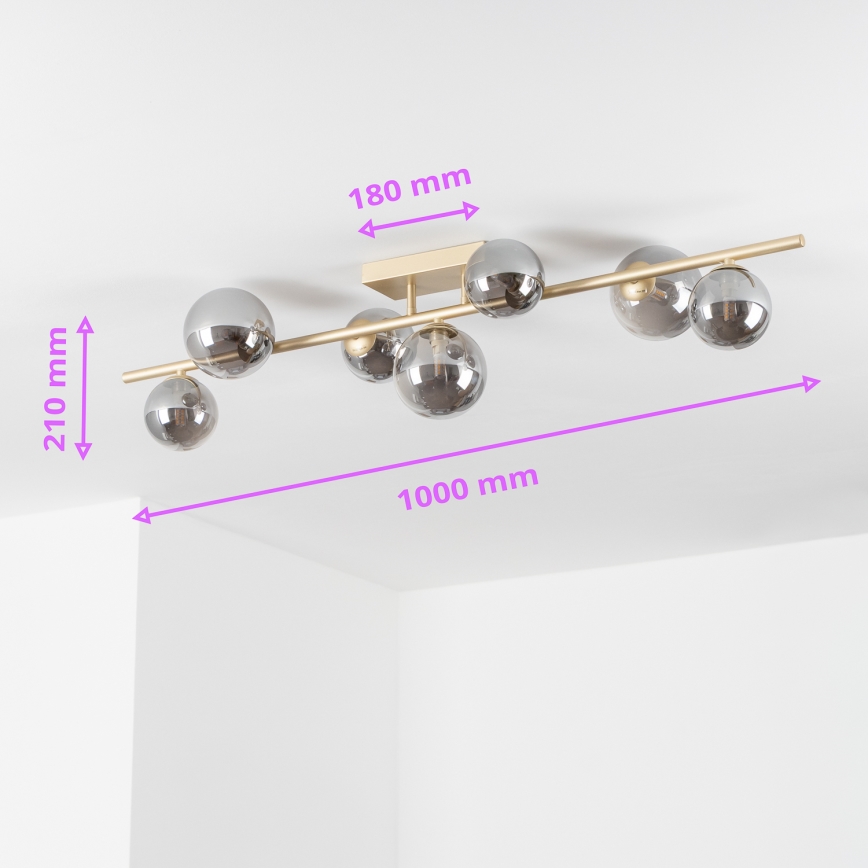 Brilagi - Kiinteä LED-kattokruunu MILLA 7xG9/3W/230V kulta/savuinen