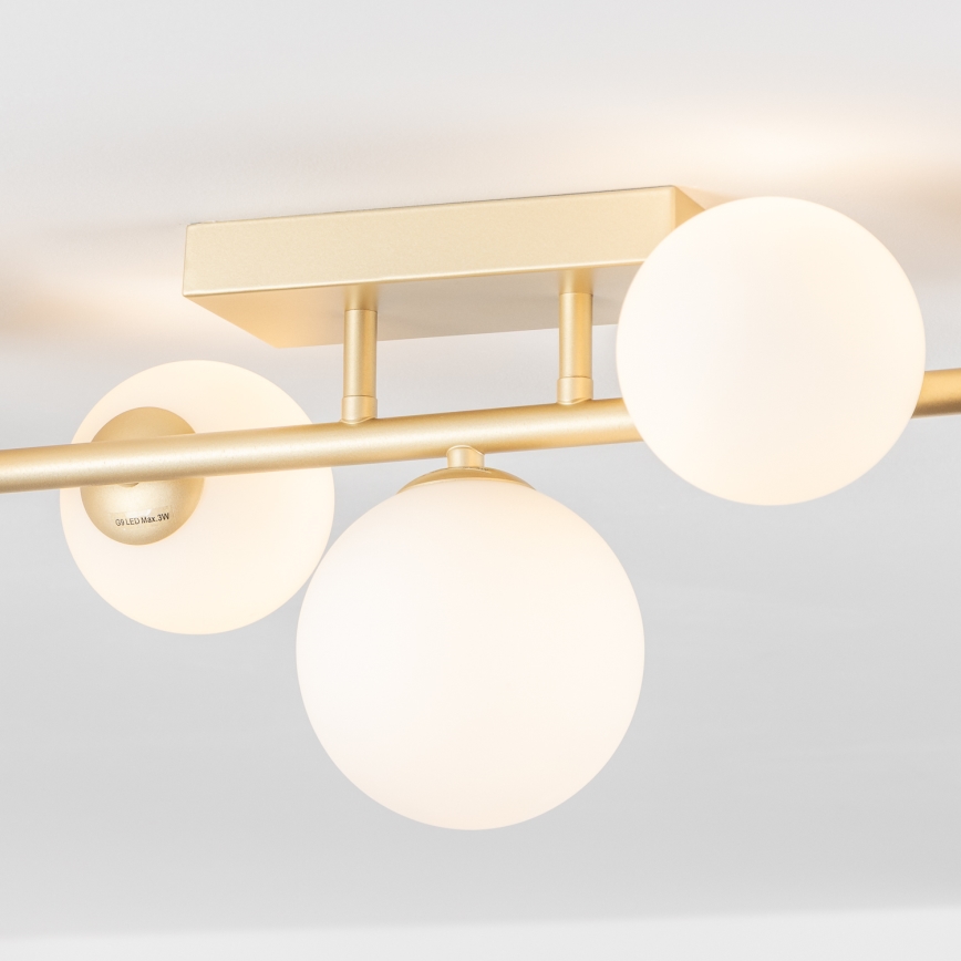Brilagi - Kiinteä LED-kattokruunu MILLA 7xG9/3W/230V kulta/valkoinen