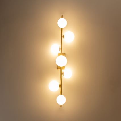 Brilagi - Kiinteä LED-kattokruunu MILLA 7xG9/3W/230V kulta/valkoinen