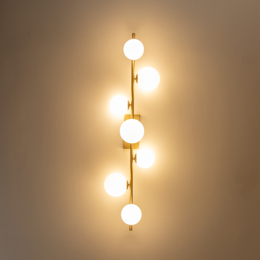 Brilagi - Kiinteä LED-kattokruunu MILLA 7xG9/3W/230V kulta/valkoinen