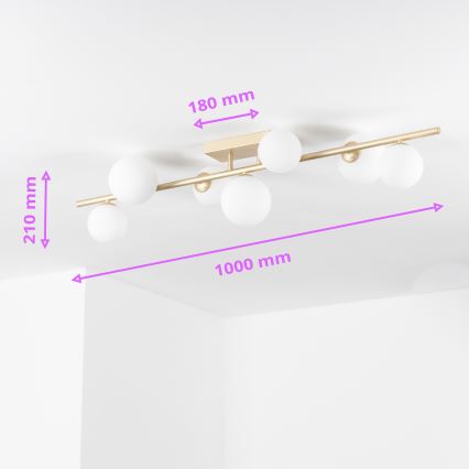 Brilagi - Kiinteä LED-kattokruunu MILLA 7xG9/3W/230V kulta/valkoinen