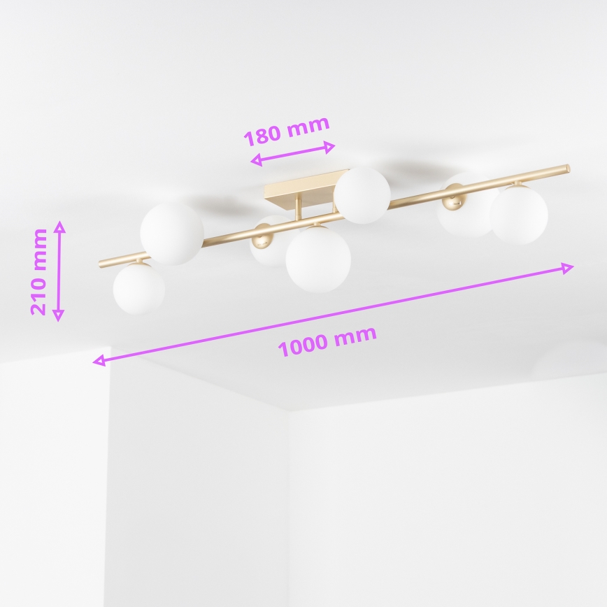 Brilagi - Kiinteä LED-kattokruunu MILLA 7xG9/3W/230V kulta/valkoinen