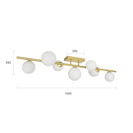 Brilagi - Kiinteä LED-kattokruunu MILLA 7xG9/3W/230V kulta/valkoinen