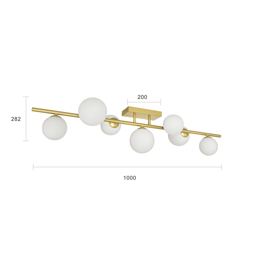 Brilagi - Kiinteä LED-kattokruunu MILLA 7xG9/3W/230V kulta/valkoinen