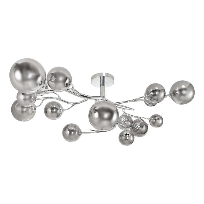 Brilagi - Kiinteä LED-kattokruunu MISTEL 15xG9/3W/230V kiiltävä kromi/savuinen