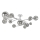 Brilagi - Kiinteä LED-kattokruunu MISTEL 15xG9/3W/230V kiiltävä kromi/savuinen