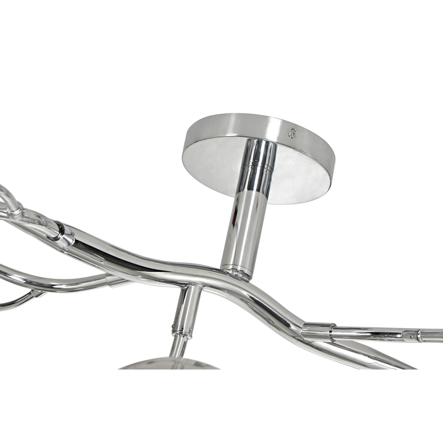 Brilagi - Kiinteä LED-kattokruunu MISTEL 15xG9/3W/230V kiiltävä kromi/savuinen