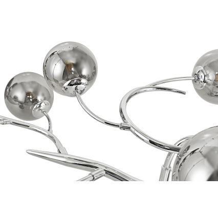 Brilagi - Kiinteä LED-kattokruunu MISTEL 15xG9/3W/230V kiiltävä kromi/savuinen