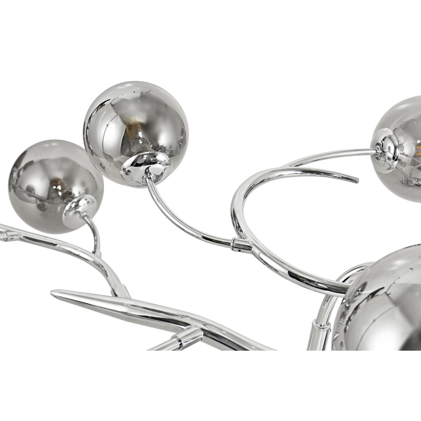 Brilagi - Kiinteä LED-kattokruunu MISTEL 15xG9/3W/230V kiiltävä kromi/savuinen