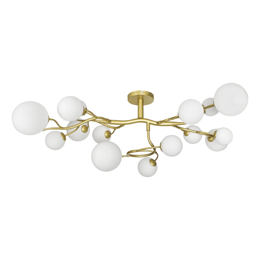 Brilagi - Kiinteä LED-kattokruunu MISTEL 15xG9/3W/230V kulta/valkoinen