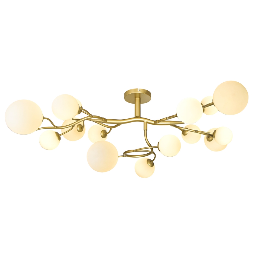 Brilagi - Kiinteä LED-kattokruunu MISTEL 15xG9/3W/230V kulta/valkoinen
