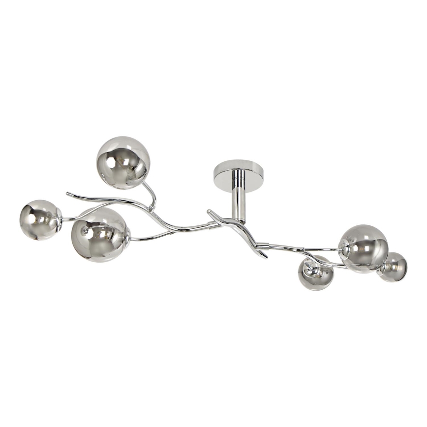 Brilagi - Kiinteä LED-kattokruunu MISTEL 6xG9/3W/230V kiiltävä kromi/savuinen