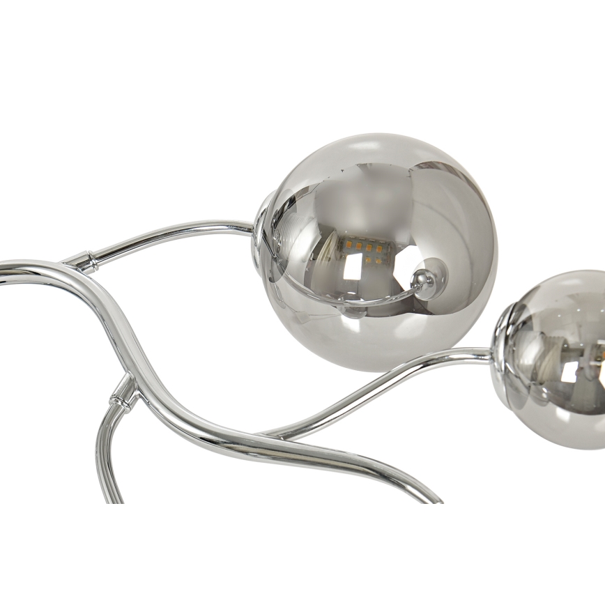 Brilagi - Kiinteä LED-kattokruunu MISTEL 6xG9/3W/230V kiiltävä kromi/savuinen