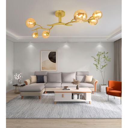 Brilagi - Kiinteä LED-kattokruunu MISTEL 6xG9/3W/230V kulta