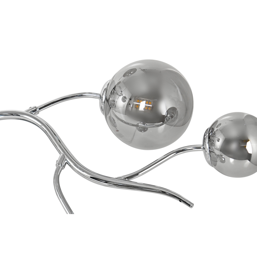Brilagi - Kiinteä LED-kattokruunu MISTEL 9xG9/3W/230V kiiltävä kromi/savuinen