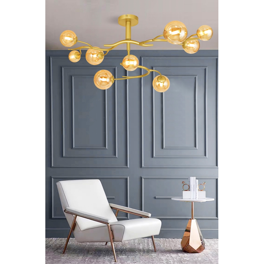 Brilagi - Kiinteä LED-kattokruunu MISTEL 9xG9/3W/230V kulta