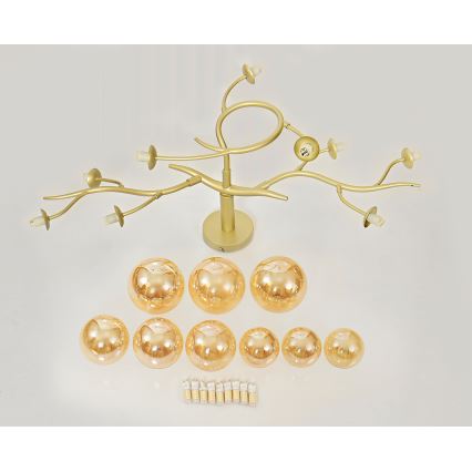 Brilagi - Kiinteä LED-kattokruunu MISTEL 9xG9/3W/230V kulta