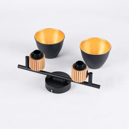 Brilagi - Kohdevalaisin ODENSE 2xE14/10W/230V kumipuu/musta