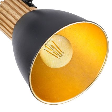 Brilagi - Kohdevalaisin ODENSE 3xE14/10W/230V kumipuu/musta