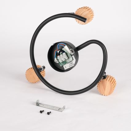 Brilagi - Kohdevalaisin ODENSE 3xE14/10W/230V kumipuu/musta