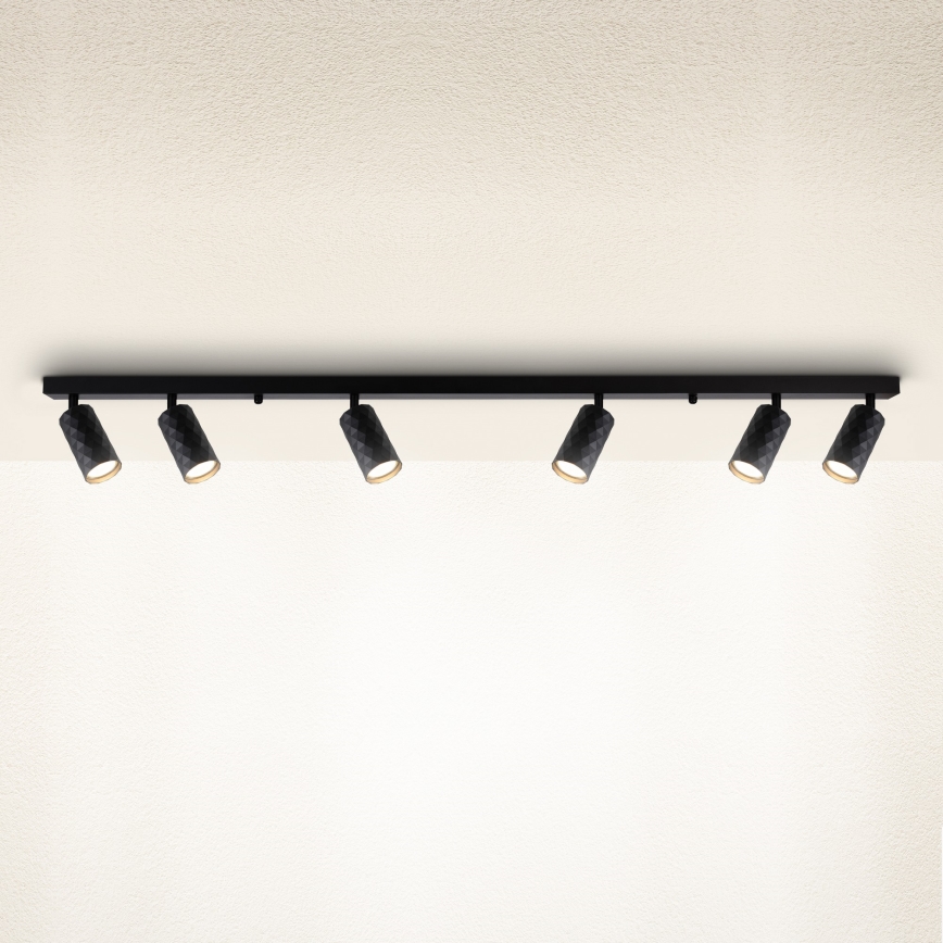 Brilagi - Kohdevalaisin SELE DIAMANT 6xGU10/30W/230V musta