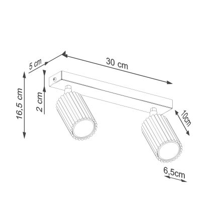 Brilagi - Kohdevalo CRESTO 2xGU10/10W/230V kerma