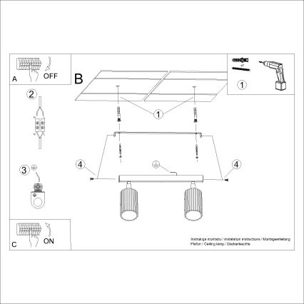Brilagi - Kohdevalo CRESTO 2xGU10/10W/230V kerma