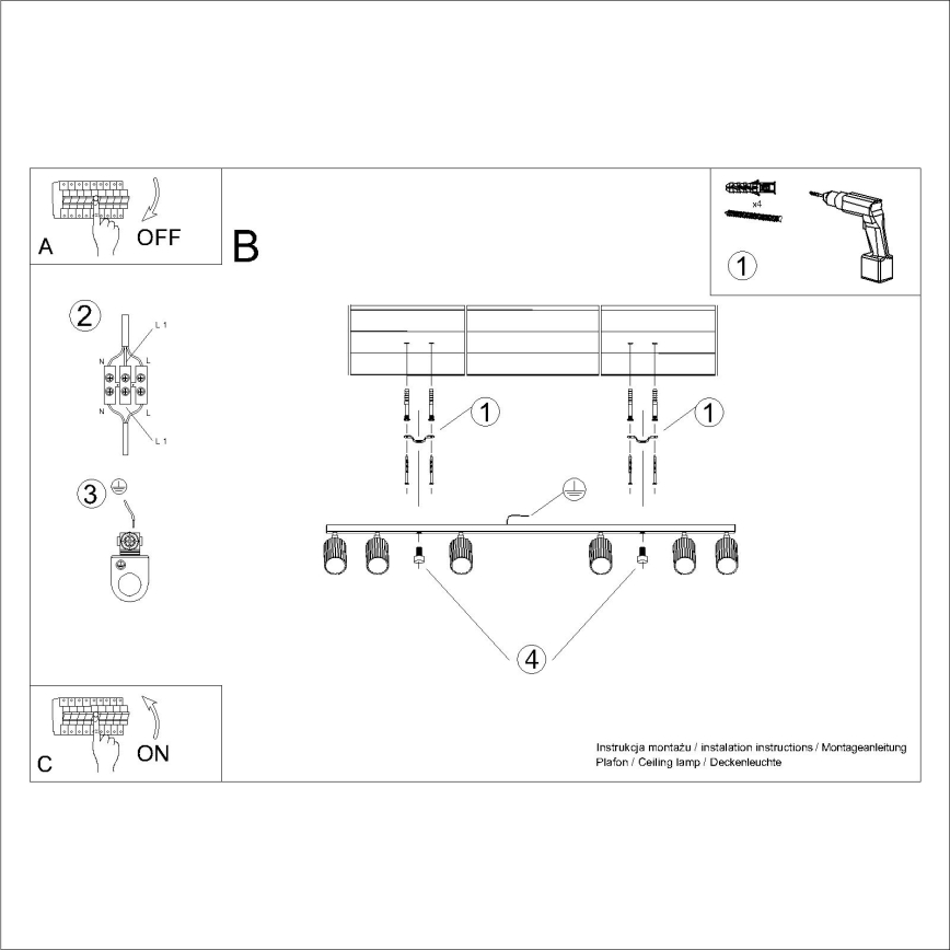 Brilagi - Kohdevalo CRESTO 6xGU10/10W/230V kerma