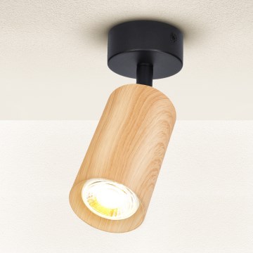 Brilagi - Kohdevalo SELE 1xGU10/30W/230V musta/tammi sisustus