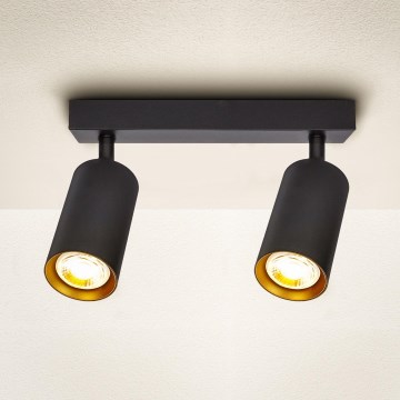 Brilagi - Kohdevalo SELE 2xGU10/30W/230V musta/kulta
