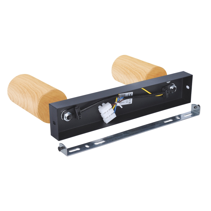 Brilagi - Kohdevalo SELE 2xGU10/30W/230V musta/tammi sisustus