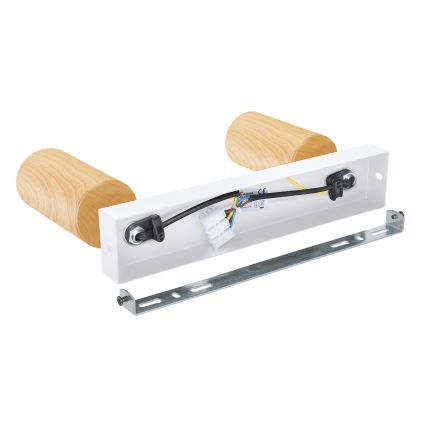 Brilagi - Kohdevalo SELE 2xGU10/30W/230V valkoinen/tammi sisustus