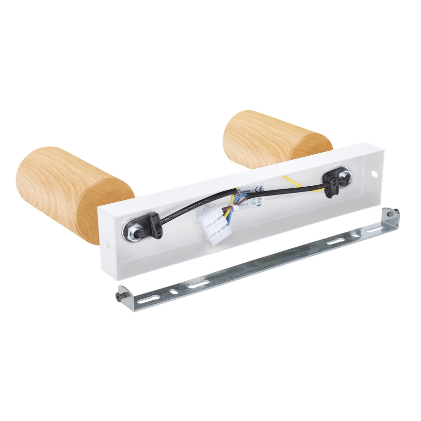 Brilagi - Kohdevalo SELE 2xGU10/30W/230V valkoinen/tammi sisustus