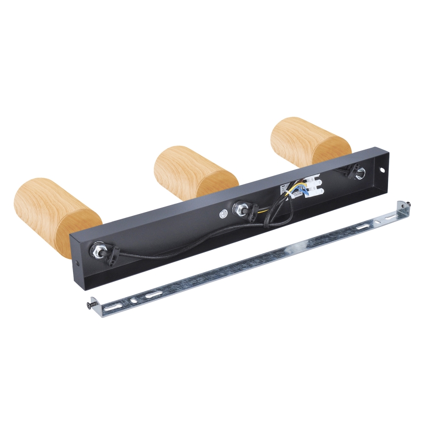 Brilagi - Kohdevalo SELE 3xGU10/30W/230V musta/tammi sisustus