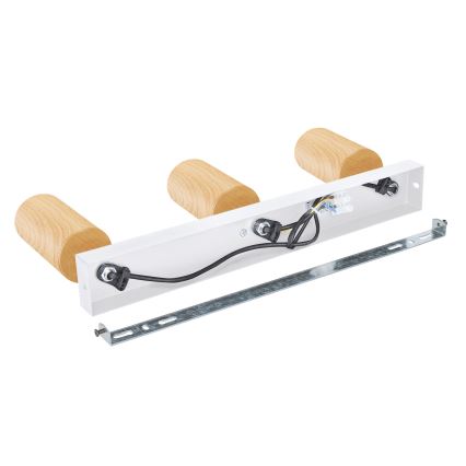 Brilagi - Kohdevalo SELE 3xGU10/30W/230V valkoinen/tammi sisustus