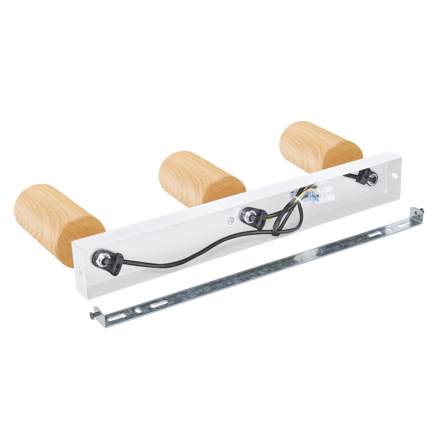 Brilagi - Kohdevalo SELE 3xGU10/30W/230V valkoinen/tammi sisustus