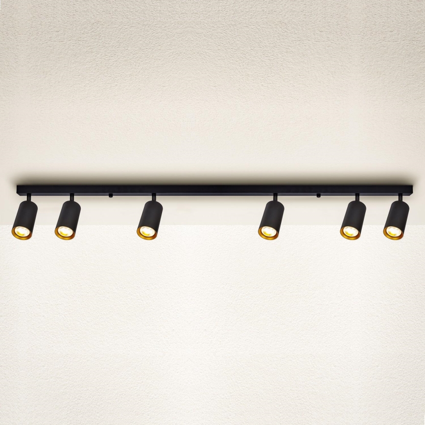 Brilagi - Kohdevalo SELE 6xGU10/30W/230V musta/kulta