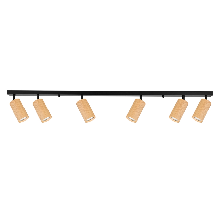 Brilagi - Kohdevalo SELE 6xGU10/30W/230V musta/tammi sisustus