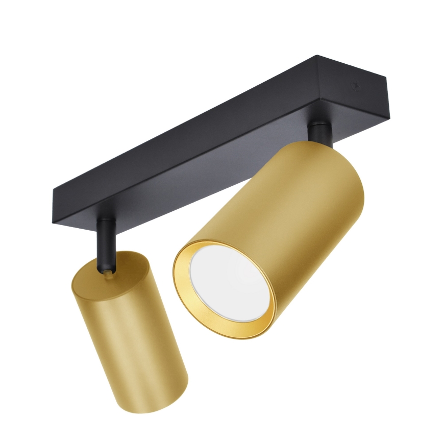 Brilagi - Kohdevalo SELE GOLDEN 2xGU10/30W/230V musta/kulta